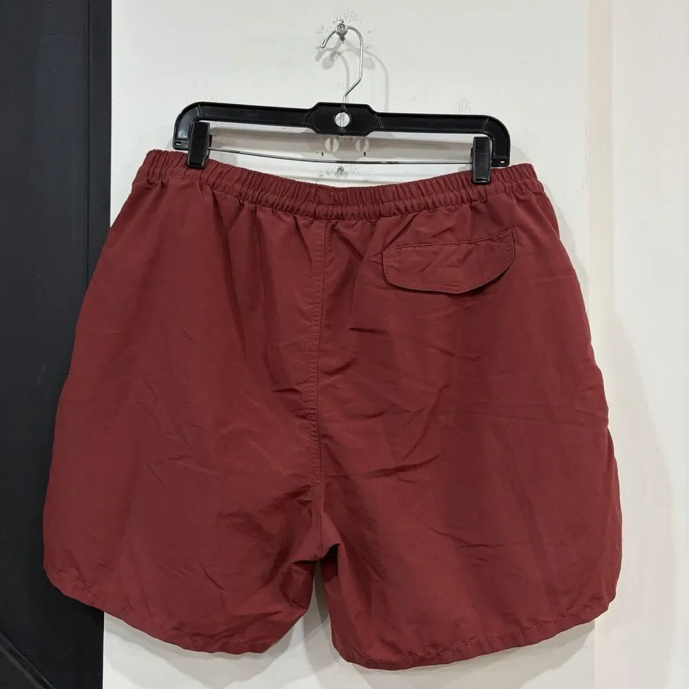 Vintage 90s Woolrich Red Tabasco Swim Shorts Size Large Beach Pockets